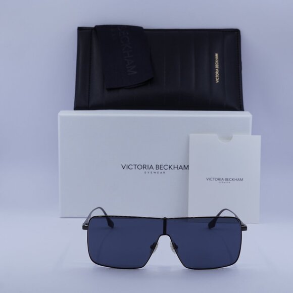 Victoria Beckham VB238S 041 Shield Sunglasses – Gunmetal/Blue - Picture 3 of 10